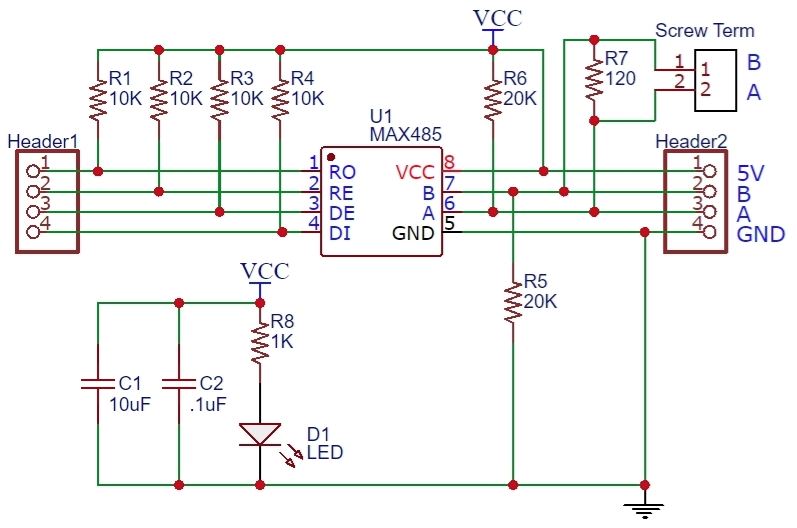 rs485 - How to make a circuit for DMX splitter notification LEDs? -  Electrical Engineering Stack Exchange